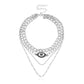 Jewelry exaggerated alloy devil's eye pendant necklace female handmade fashion weight eye necklace