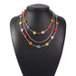 N777 Bohemia Vacation Rice Bead Necklace Female Fashion Ethnic Imitation Pearl Clavicle Chain Alloy Pendant