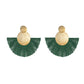Bohemian earrings female handmade fan-shaped tassel earrings earrings fashion creative earrings female