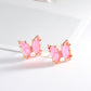 Earrings Summer Super Fairy Transparent Butterfly Earrings Temperament Simple Crystal Earrings