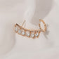 Earrings Temperament Water Drop Tassel Earrings Mori Crystal Zircon Ear Clip Ear Studs Integrated Earrings