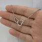 Titanium Steel Double Heart Pendant Necklace Heart to Heart Clavicle Chain Women