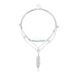 Jewelry Fashion Feather Turquoise Bead Sequin Multilayer Necklace Women's Street Shoot