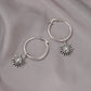 Retro Sun Earrings Frosty Simple Short Sun Flower Earrings Ornaments