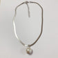 Jewelry Retro Copper Snake Chain Baroque Pearl Portrait Square Necklace Set Chain Female