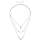 Women's Zircon Necklace Cheap Simple Necklace Exquisite V-shaped Alloy Pendant Clavicle Chain