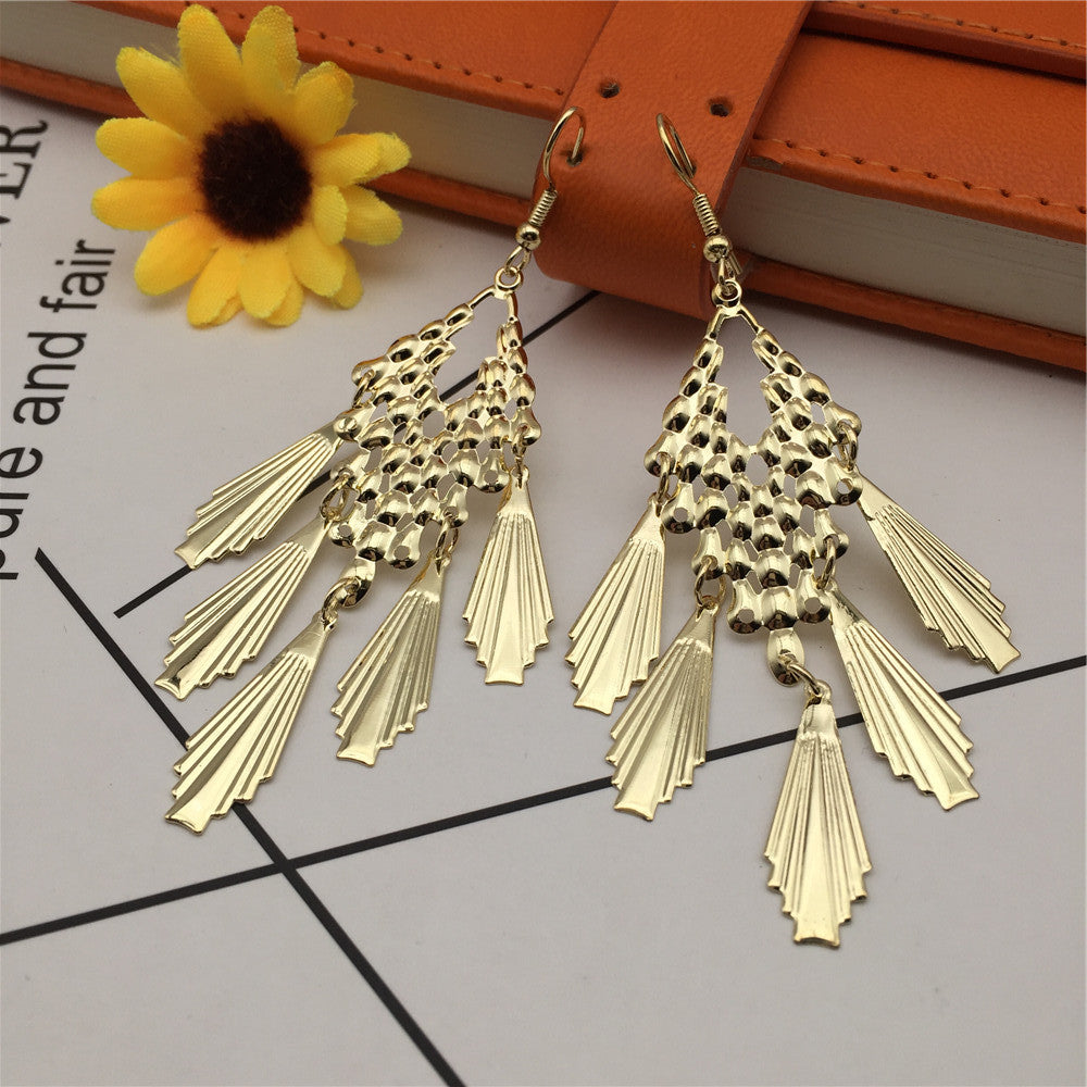 Fashion Versatile Earrings Retro Baroque Frosted Indian Earrings