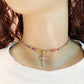 Popular ins minimalist all-match cross rhinestones full of diamonds bm girl cold necklace collarbone chain