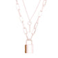 Jewelry Trendy Geometric Lock Pendant Necklace Punk Street Rock Hip Hop Double Layer Necklace Necklace