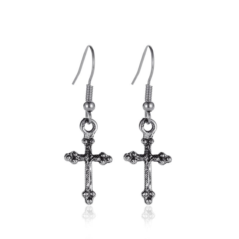 Earrings Retro Cloud Butterfly Earrings Personalized Dark Cross Earrings Halloween Accessories