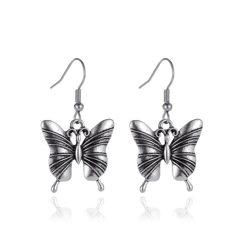 Earrings Retro Cloud Butterfly Earrings Personalized Dark Cross Earrings Halloween Accessories