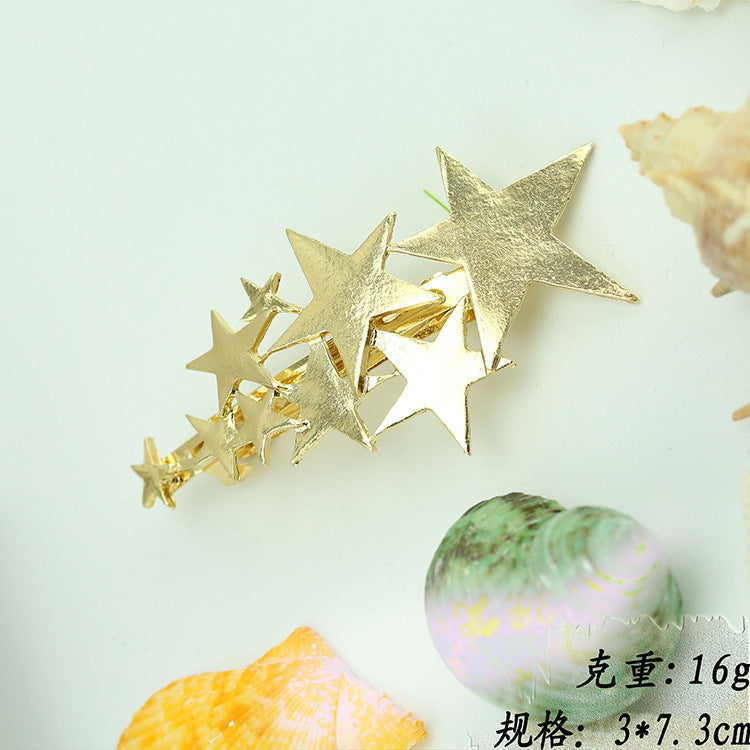 2 yuan jewelry five-pointed star leaf hairpin headdress headband antlers word clip