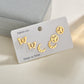 Cute glossy metal stud earring fashion butterfly heart moon earrings