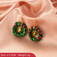 Christmas jewelry creative Christmas tree earrings simple snowman bell earrings female festive holiday accessories