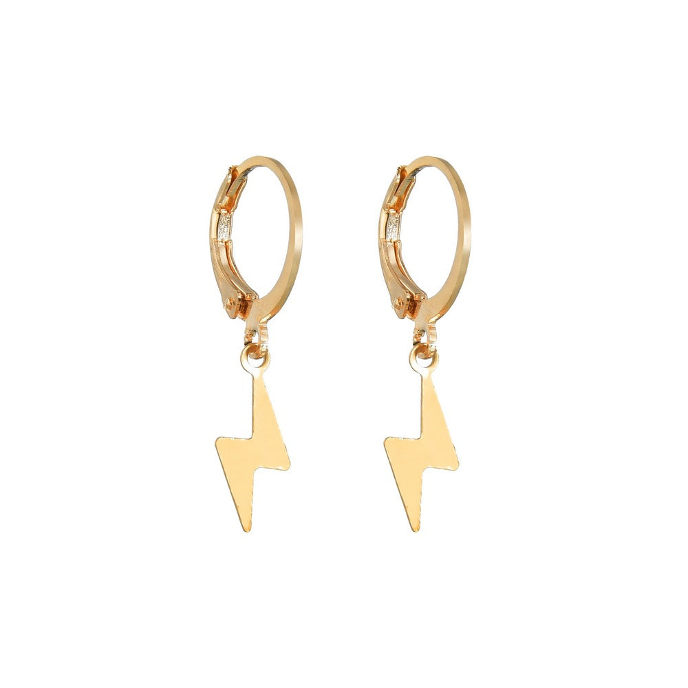 Accessories Fashion Punk Lightning Earrings Earrings Personality Men's and Women's Jewelry