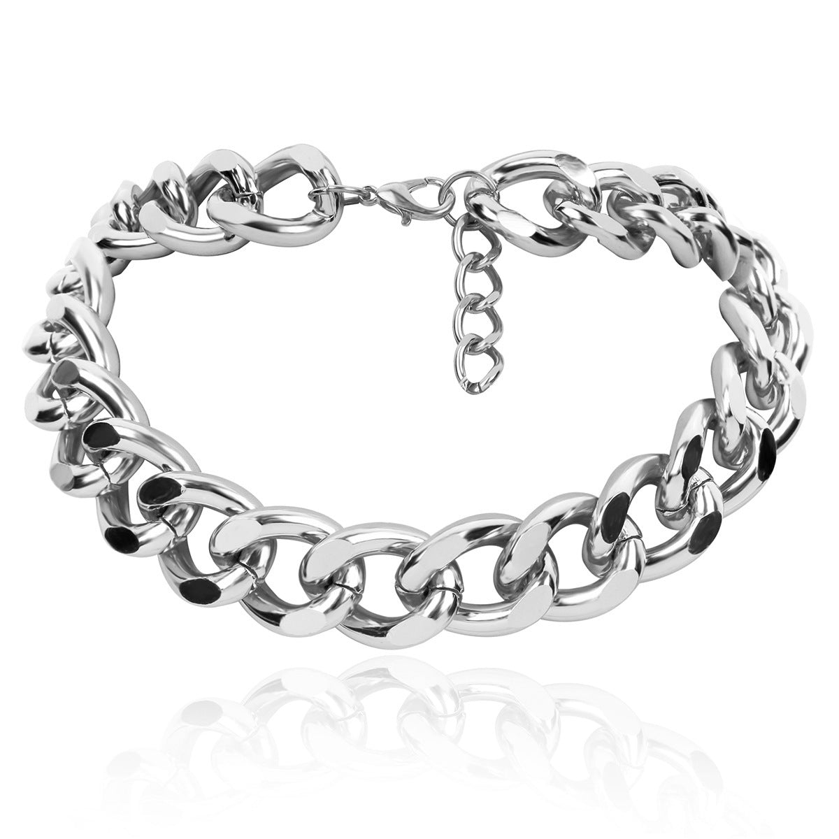 Jewelry Simple Personality Metal Chain Necklace Necklace Female Exaggerated Frosted Punk Short Necklace