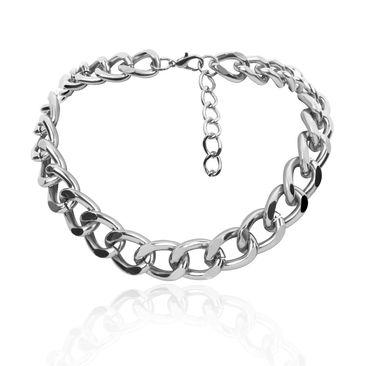 Jewelry Simple Personality Metal Chain Necklace Necklace Female Exaggerated Frosted Punk Short Necklace