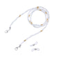 Jewelry Fashion Color Transparent Rice Beads Glasses Holder Women's Face Mask Dual Use Chain