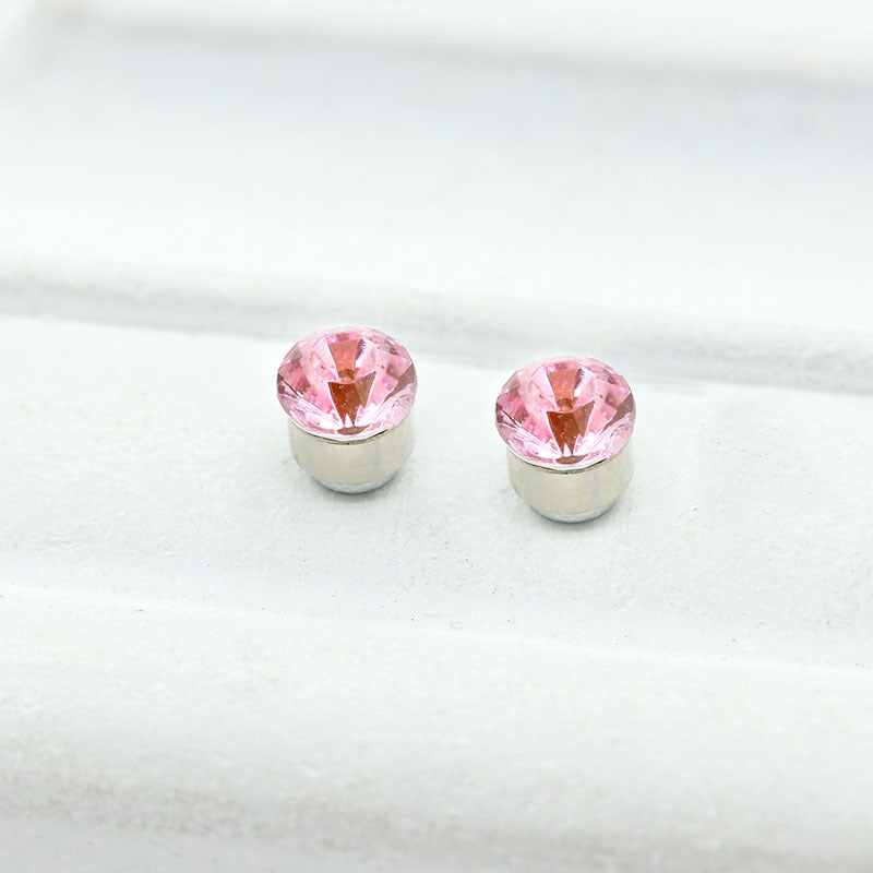 Unisex Zircon Rhinestone Magnet Suction Earrings Flash Diamond No Pierced Earrings 2 Yuan Jewelry