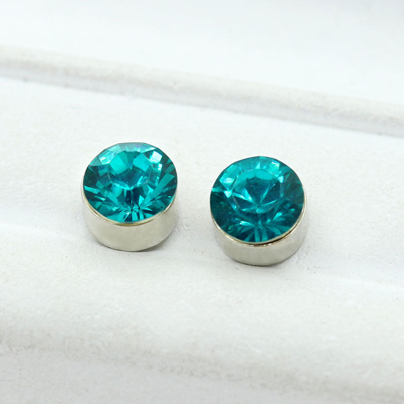 Unisex Zircon Rhinestone Magnet Suction Earrings Flash Diamond No Pierced Earrings 2 Yuan Jewelry