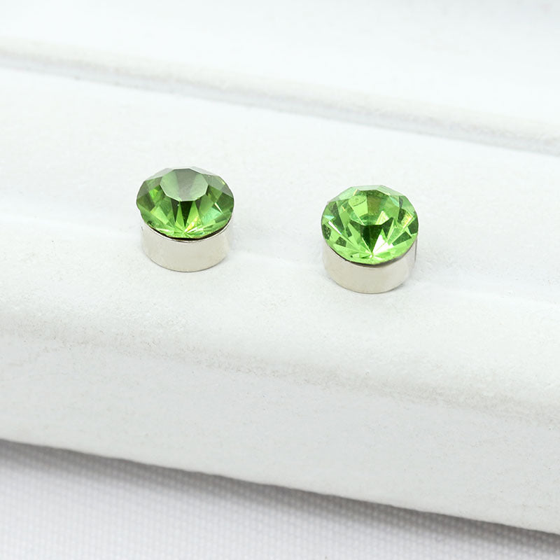 Unisex Zircon Rhinestone Magnet Suction Earrings Flash Diamond No Pierced Earrings 2 Yuan Jewelry