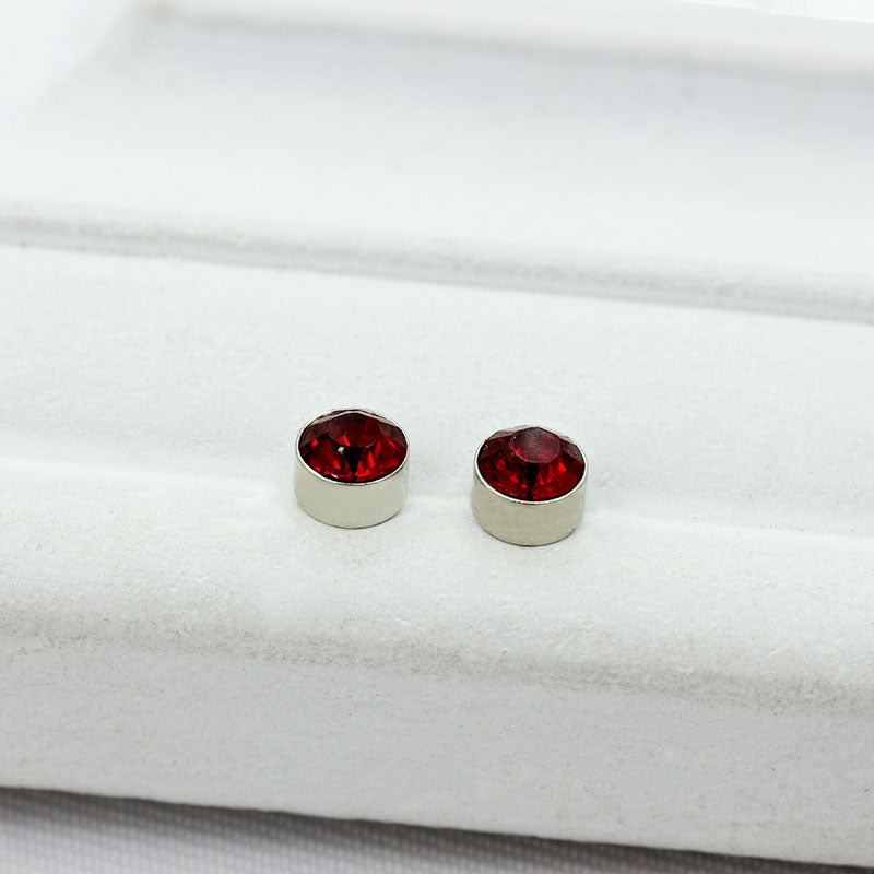 Unisex Zircon Rhinestone Magnet Suction Earrings Flash Diamond No Pierced Earrings 2 Yuan Jewelry