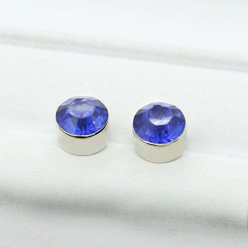 Unisex Zircon Rhinestone Magnet Suction Earrings Flash Diamond No Pierced Earrings 2 Yuan Jewelry