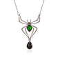 Halloween Jewelry Exaggerated Three-piece Spider Necklace Earrings Ring Retro Emerald Set Accessories