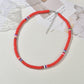Hot Bohemia Short Necklace Round 6mm Mixed Color Soft Ceramic Necklace Clavicle Chain