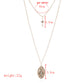 Grid Long Chain Cross Necklace Alloy Virgin Pattern Pendant Necklace