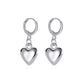 Earrings Simple Mirror Three-dimensional Heart Earrings Punk Metal Heart Shaped Earrings Trendy Earrings