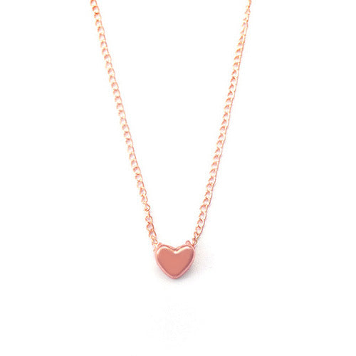 Jewelry Fashion Elegant Sweet Cute Short Gold Heart Necklace Necklace Clavicle Chain Female