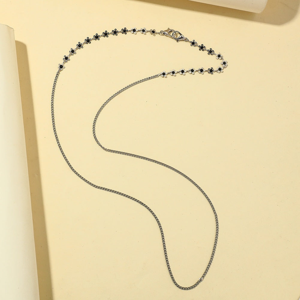 Fashion small flower mask hanging chain stainless steel gold-plated mask anti-lost hanging neck lanyard glasses chain
