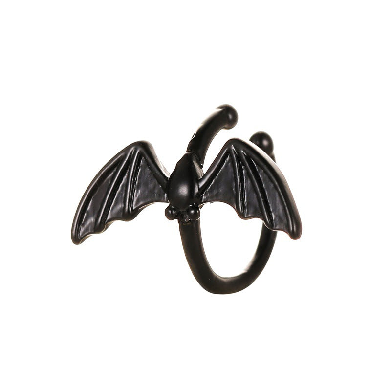 Halloween personalized retro bat ear clip without pierced earrings couple earrings simple wings ear bone clip gothic earrings