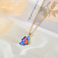 Jewelry fashion personality drip oil painted butterfly necklace ins popular butterfly necklace