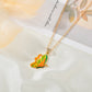 Jewelry fashion personality drip oil painted butterfly necklace ins popular butterfly necklace