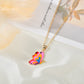 Jewelry fashion personality drip oil painted butterfly necklace ins popular butterfly necklace