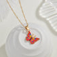 Fashion Butterfly Necklace Animal Pendant Personality Simple Oil Drop Jewelry