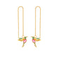 Accessories colorful bird ear wire long bird earrings female hummingbird earrings cute small animal earrings