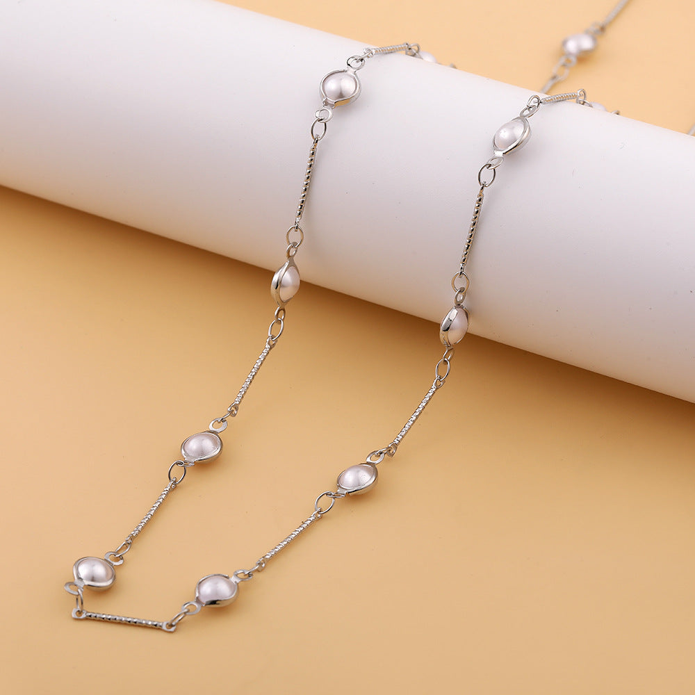 Mask anti-lost hanging chain temperament retro pearl handmade chain multi-purpose mask glasses chain sweater chain female