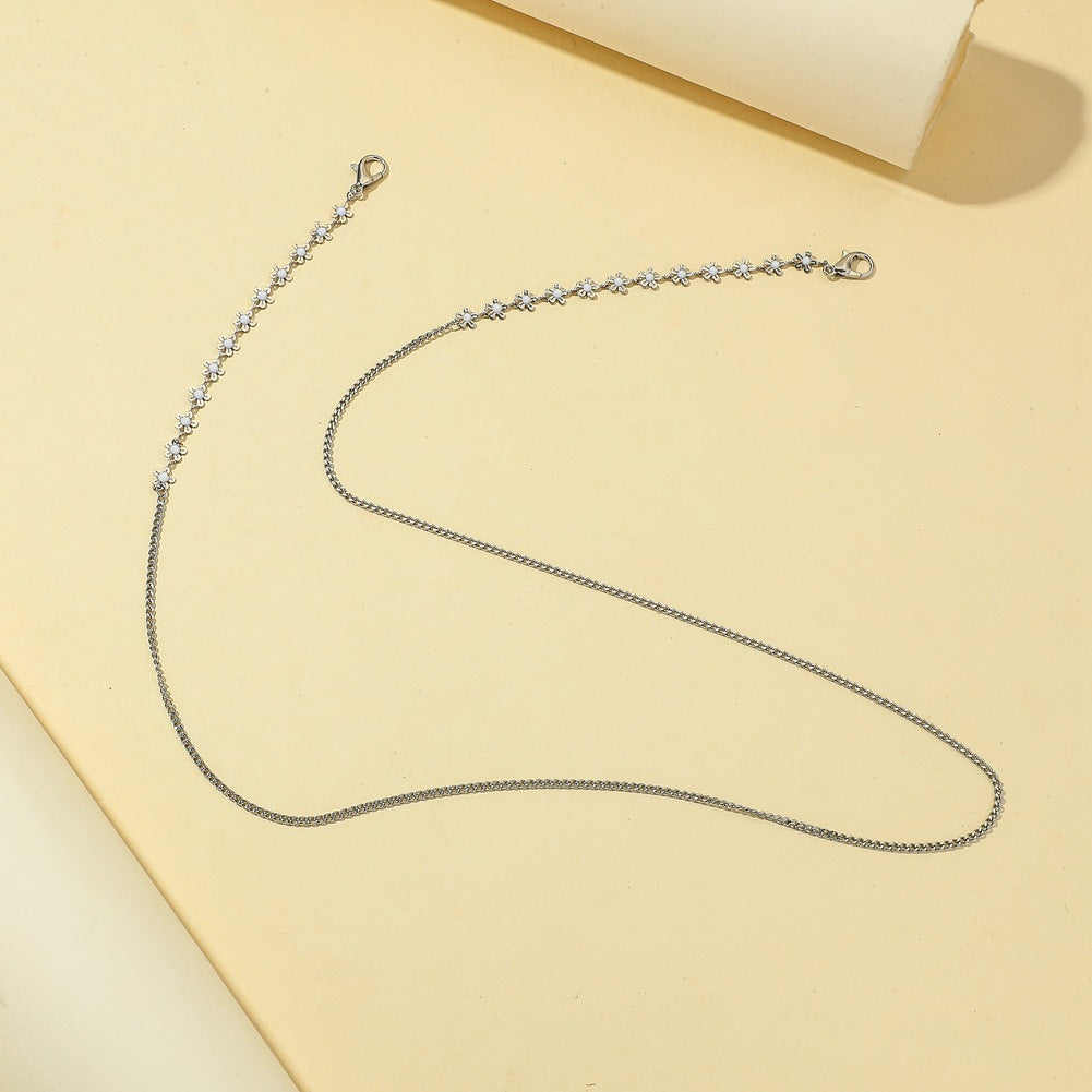 Fashion small flower mask hanging chain stainless steel gold-plated mask anti-lost hanging neck lanyard glasses chain