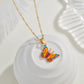 Fashion Butterfly Necklace Animal Pendant Personality Simple Oil Drop Jewelry