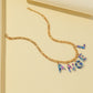 Jewelry fashion colorful letter collarbone necklace ins simple trend color word resin necklace