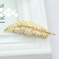 Retro exaggerated feather leaf hair clip fashion leaf needle leaf edge clip spring clip female