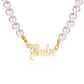 Fashion name pearl necklace temperament indifferent English name clavicle chain accessories necklace