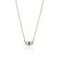 Jewelry 14K Full Diamond Round Geometric Pendant Necklace Women's Fashion Simple Devil's Eye Necklace