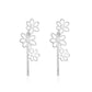 Simple flower earrings cold hollow small flower ear clip female small fresh all-match earrings