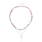 Jewelry Fashion Colorful Rice Beads Heart Shell Necklace Women's Double Layer Versatile Personality Handmade Necklace