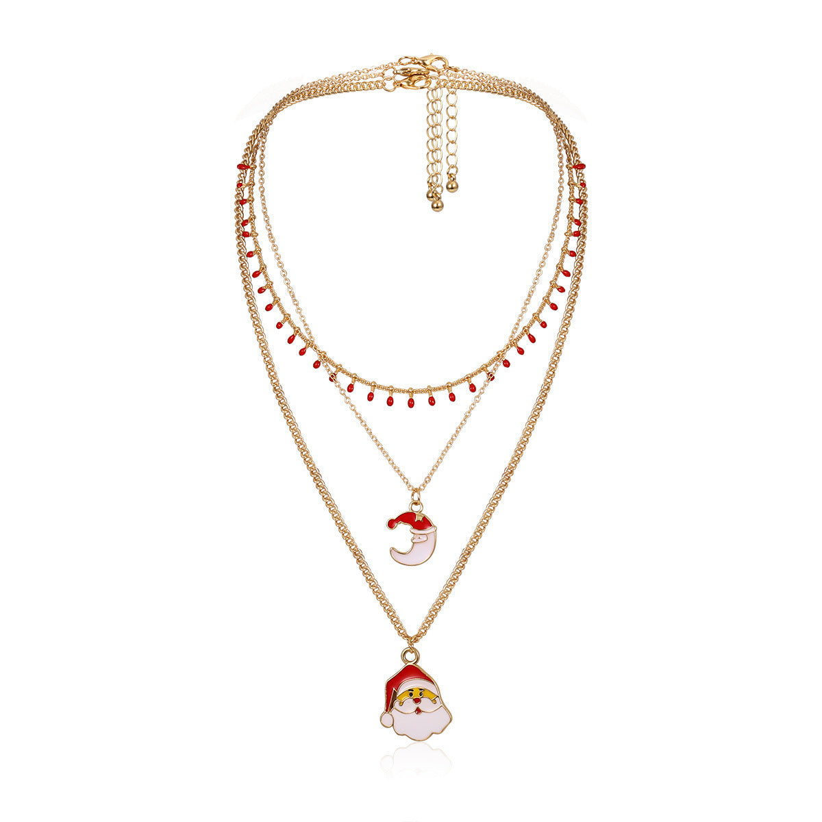 Jewelry Versatile Ball Elk Christmas Necklace Female Simple Christmas Tree Geometric Gift Necklace