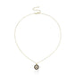 Jewelry 14K Full Diamond Round Geometric Pendant Necklace Women's Fashion Simple Devil's Eye Necklace